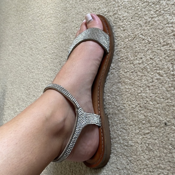 Sparkly Wedding Sandals // Size 6.5 - Picture 3 of 6